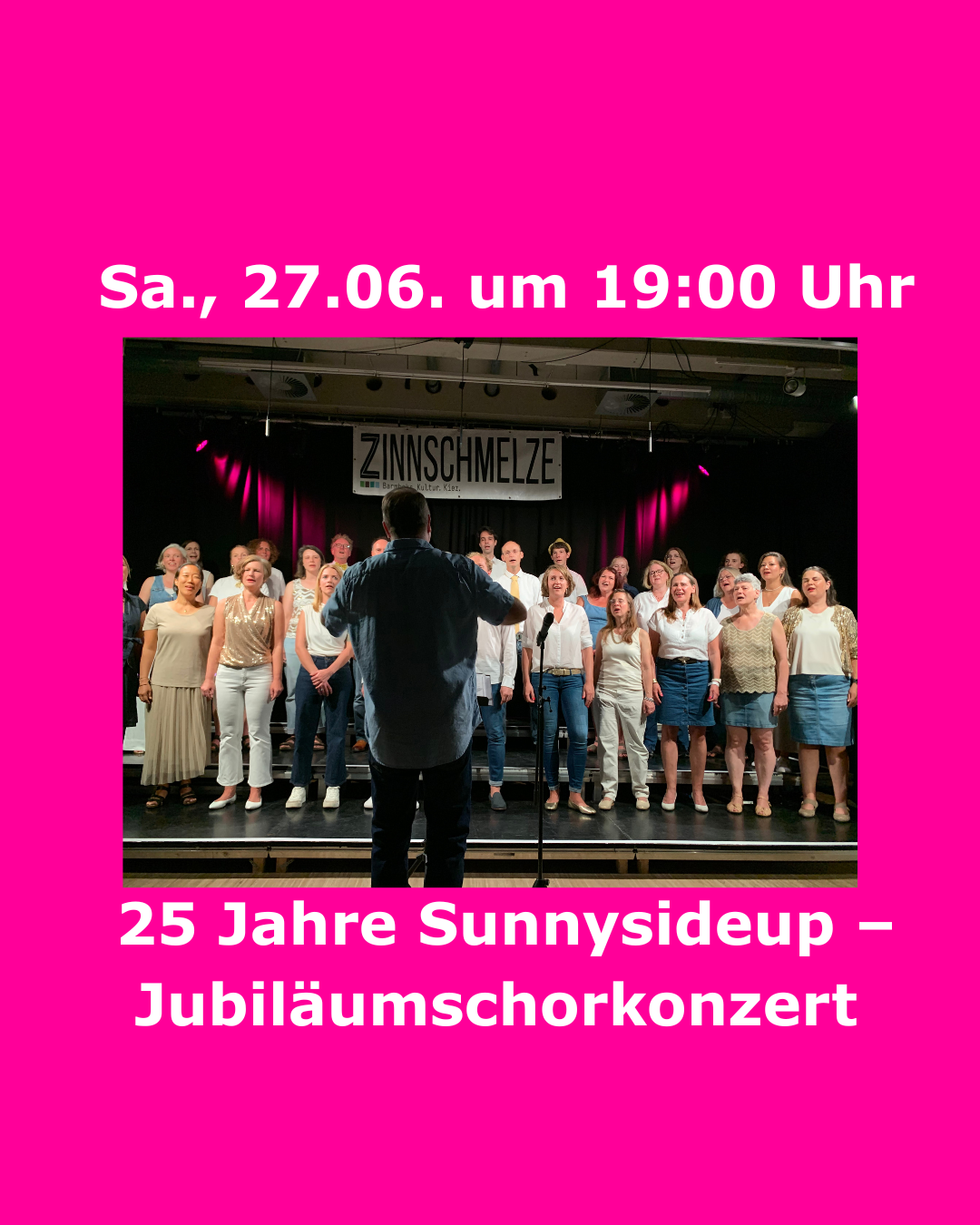 Der Chor Sunnysideup auf der Bühne der Zinnschmelze