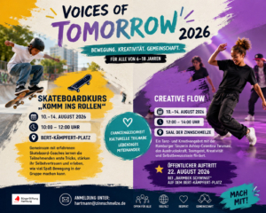 Plakat, 2 Angebote, Skateboard- und Hip-Hop Tanzkurs in der Zinnschmelze